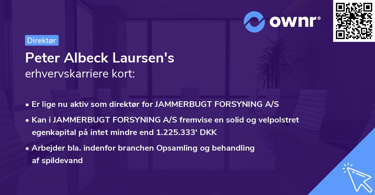 Peter Albeck Laursen's erhvervskarriere kort