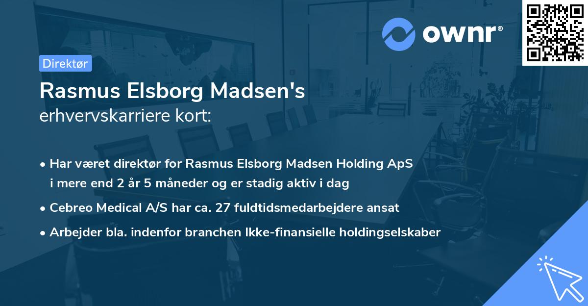 Rasmus Elsborg Madsen's erhvervskarriere kort