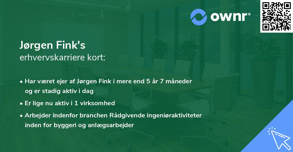 Jørgen Fink's erhvervskarriere kort