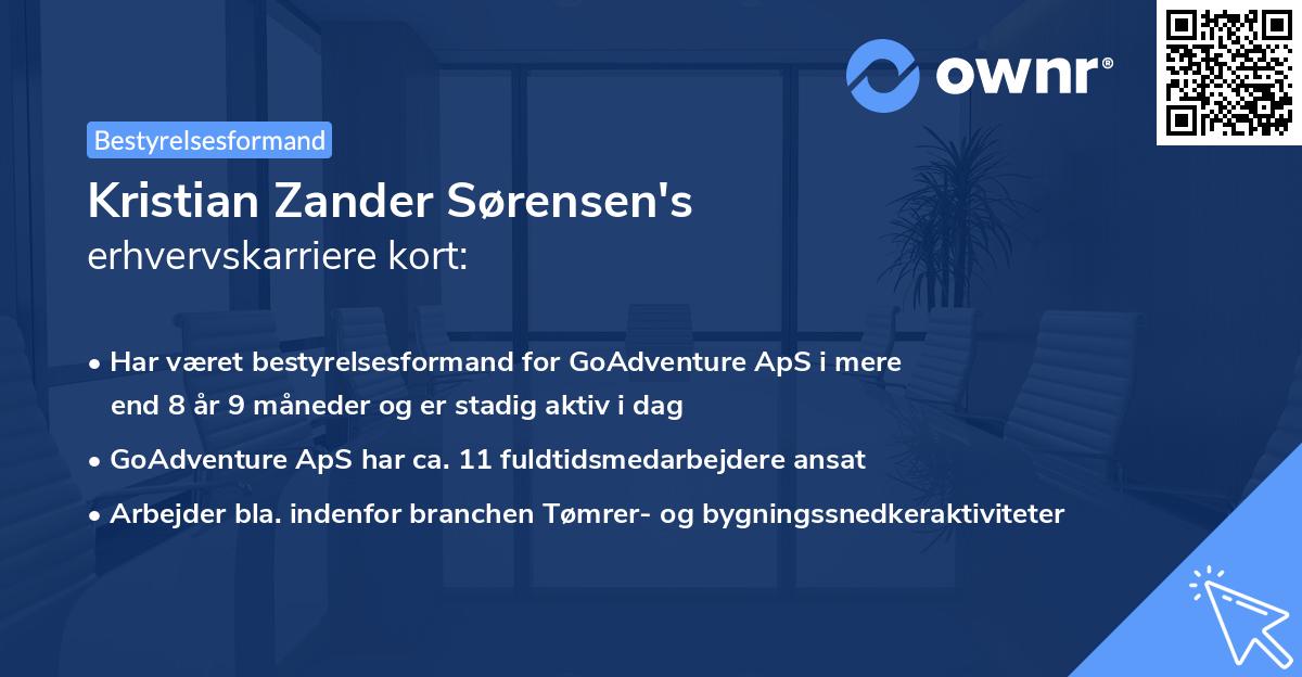 Kristian Zander Sørensen's erhvervskarriere kort