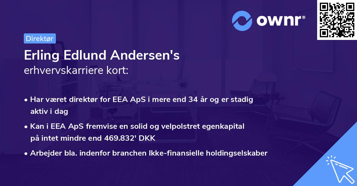 Erling Edlund Andersen's erhvervskarriere kort