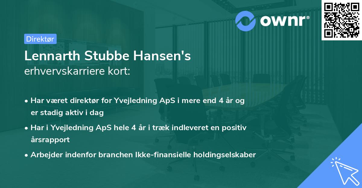Lennarth Stubbe Hansen's erhvervskarriere kort