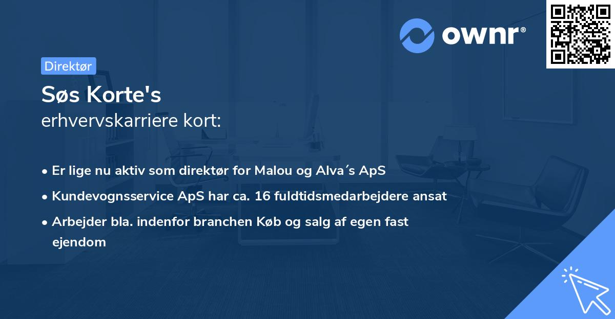 Søs Korte's erhvervskarriere kort