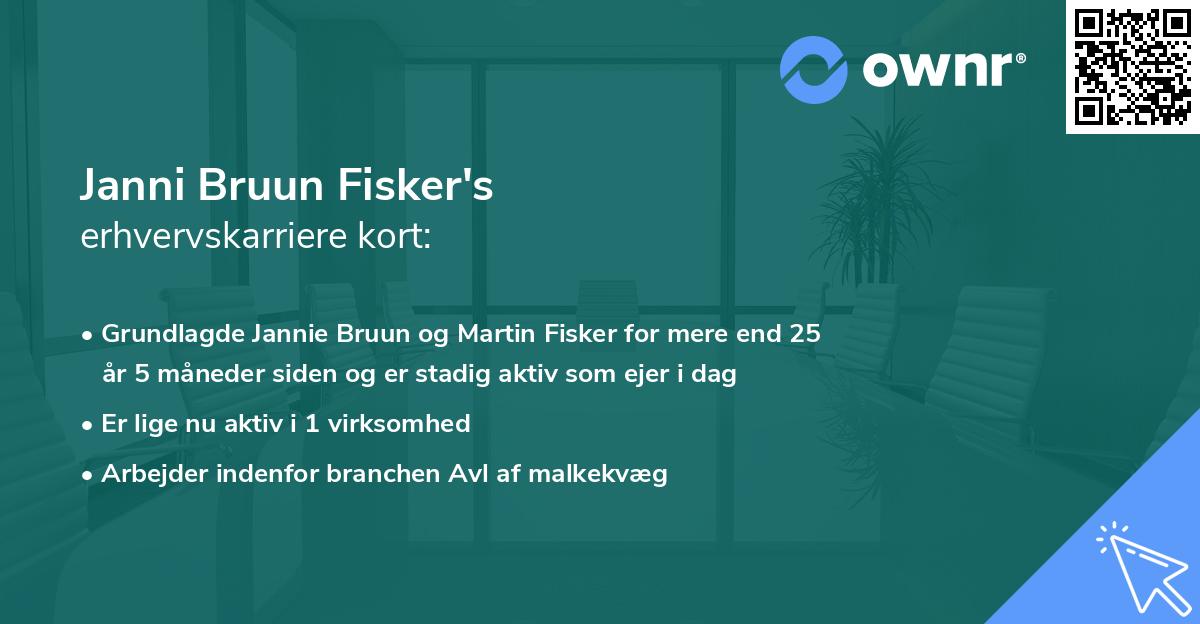 Janni Bruun Fisker's erhvervskarriere kort