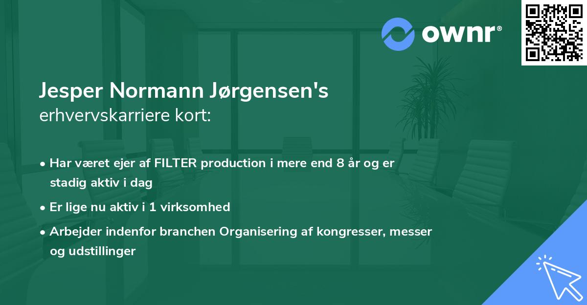 Jesper Normann Jørgensen's erhvervskarriere kort