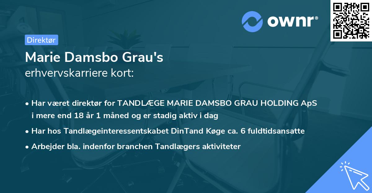 Marie Damsbo Grau's erhvervskarriere kort