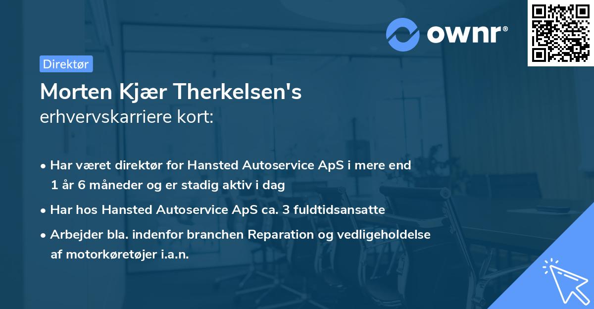 Morten Kjær Therkelsen's erhvervskarriere kort
