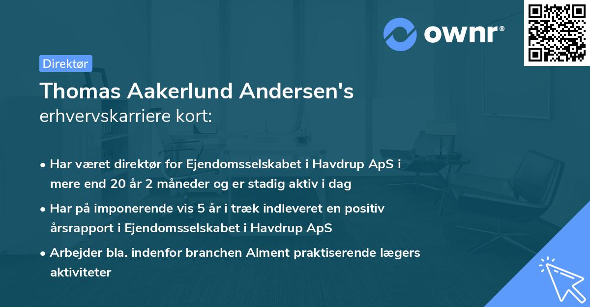 Thomas Aakerlund Andersen's erhvervskarriere kort