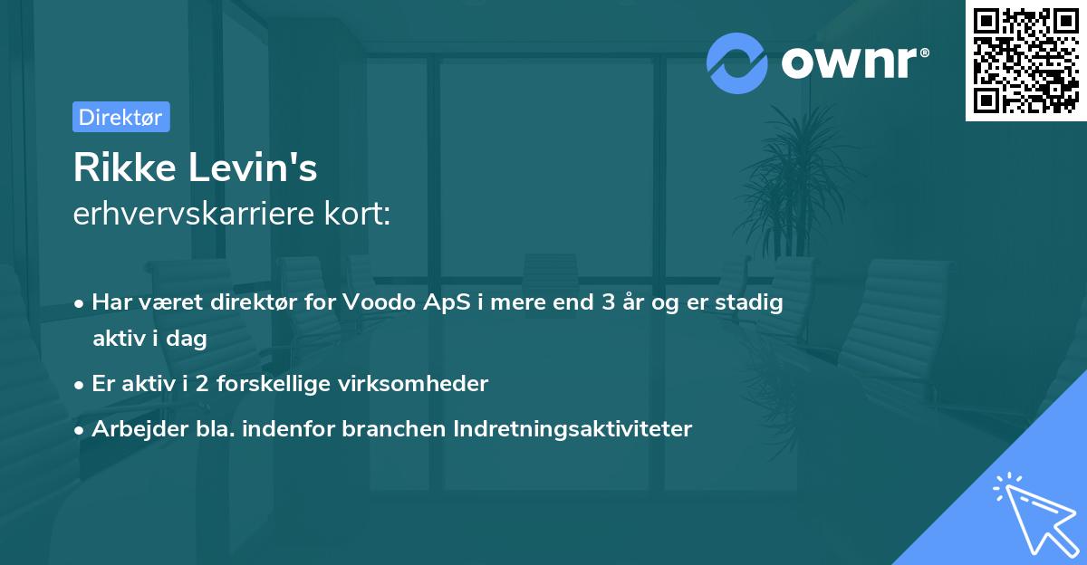 Rikke Levin's erhvervskarriere kort