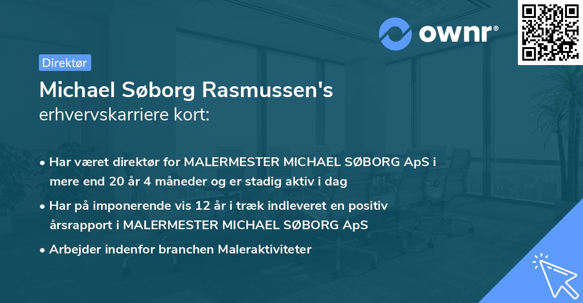 Michael Søborg Rasmussen's erhvervskarriere kort