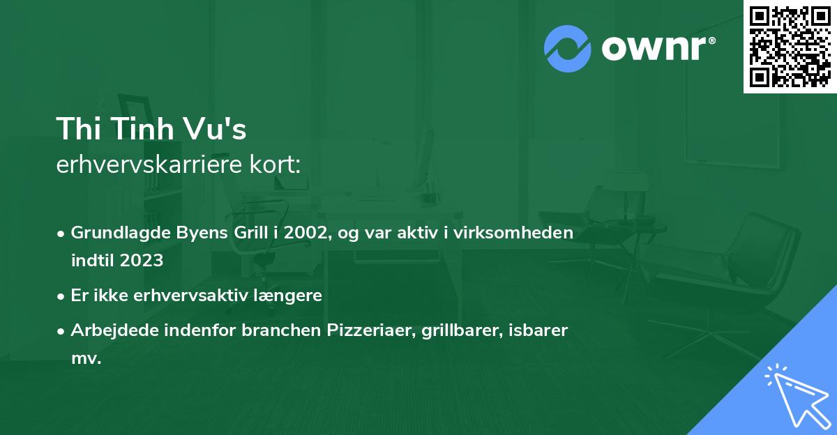 Thi Tinh Vu's erhvervskarriere kort