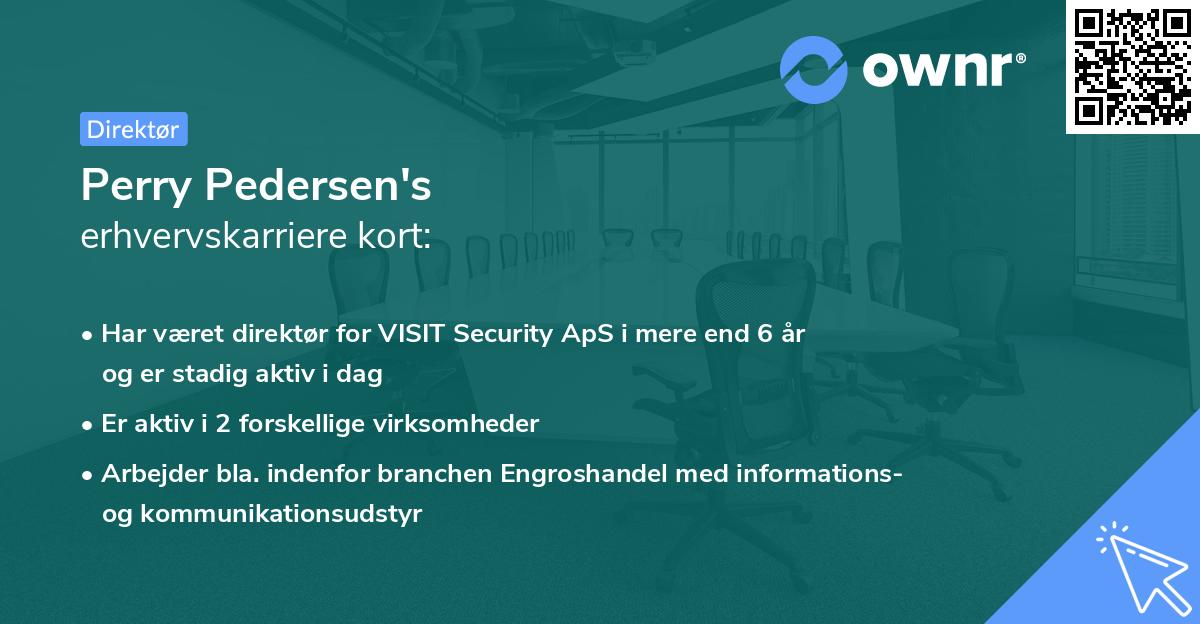 Perry Pedersen's erhvervskarriere kort