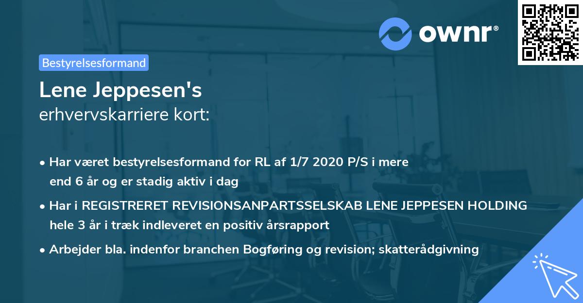 Lene Jeppesen's erhvervskarriere kort