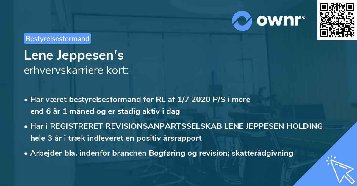 Lene Jeppesen's erhvervskarriere kort