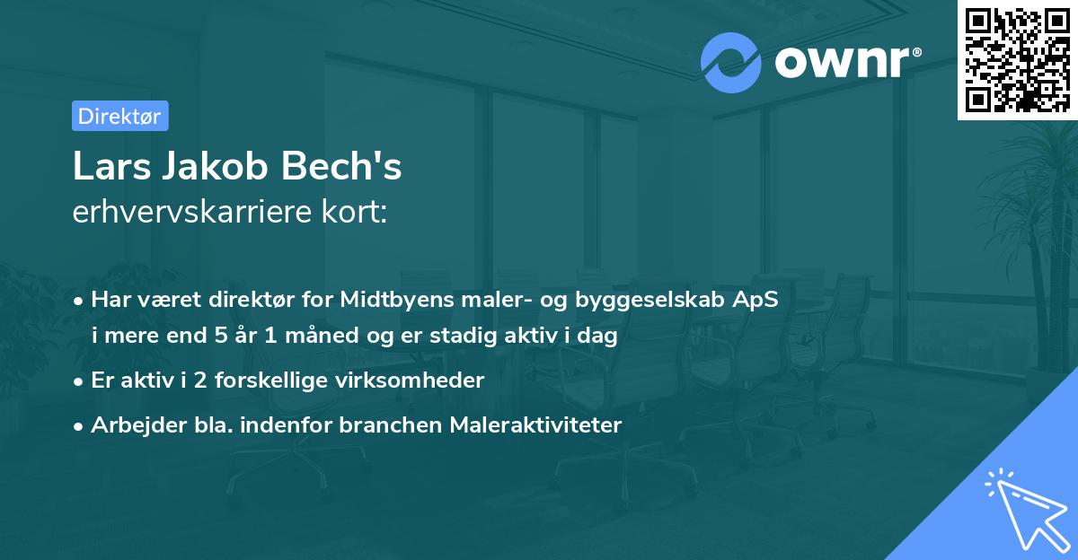 Lars Jakob Bech's erhvervskarriere kort