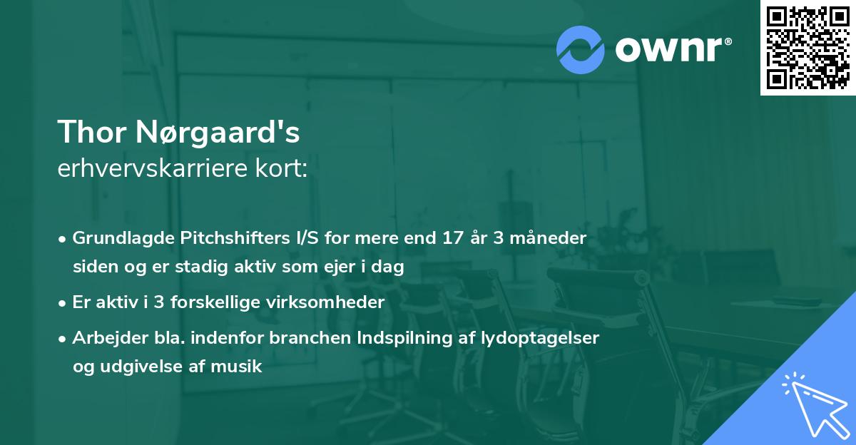 Thor Nørgaard's erhvervskarriere kort