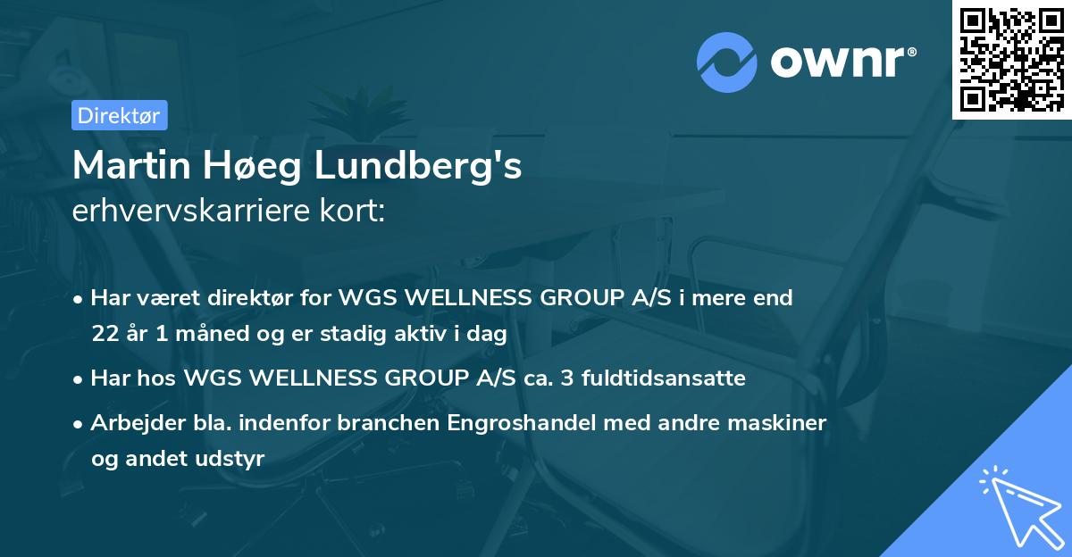 Martin Høeg Lundberg's erhvervskarriere kort