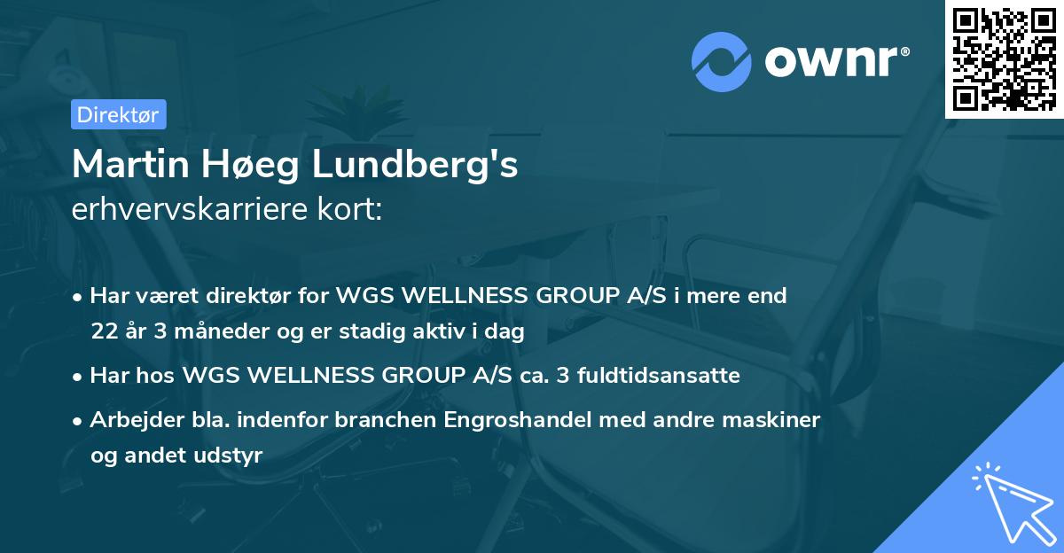 Martin Høeg Lundberg's erhvervskarriere kort