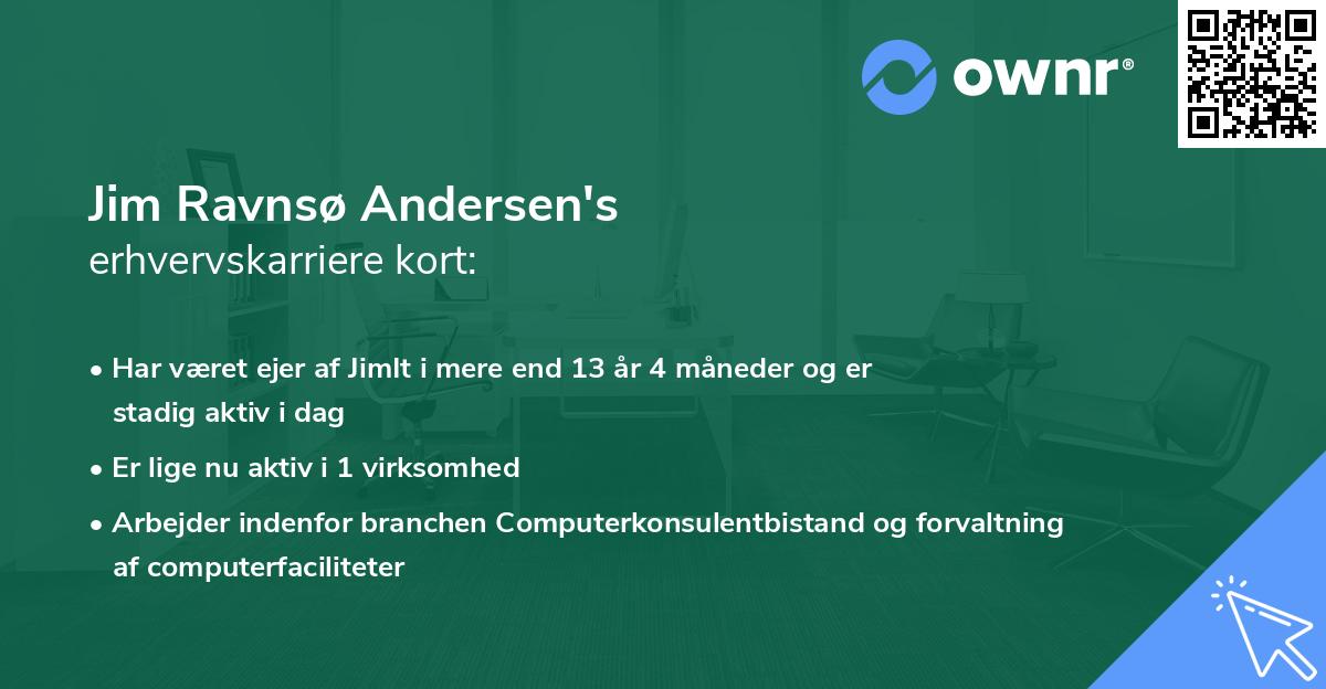 Jim Ravnsø Andersen's erhvervskarriere kort