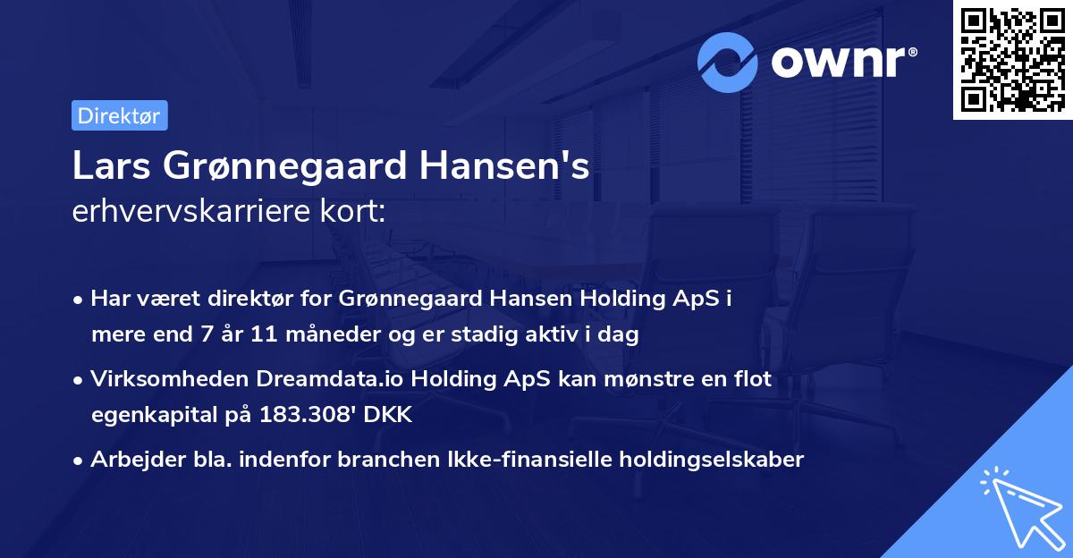 Lars Grønnegaard Hansen's erhvervskarriere kort