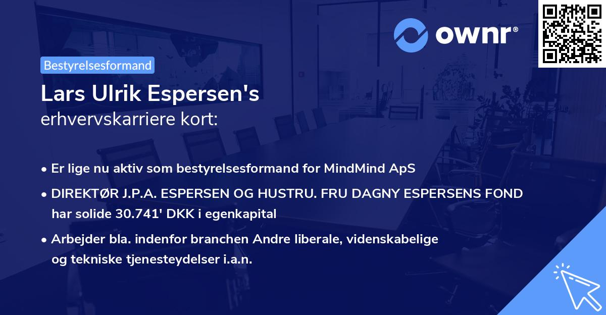 Lars Ulrik Espersen's erhvervskarriere kort
