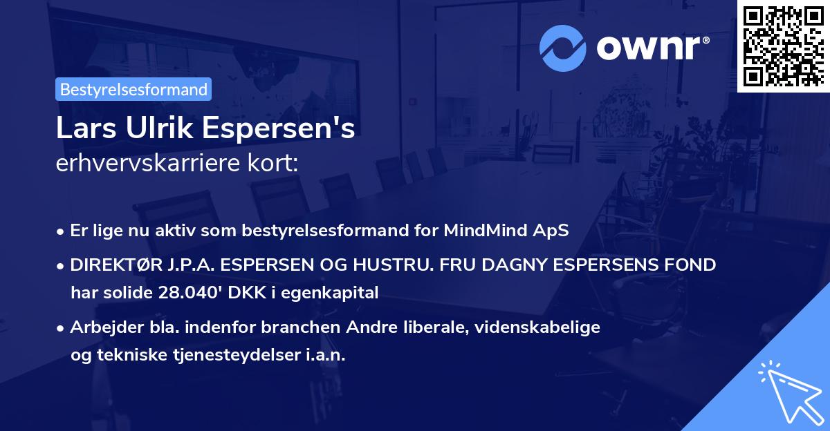 Lars Ulrik Espersen's erhvervskarriere kort