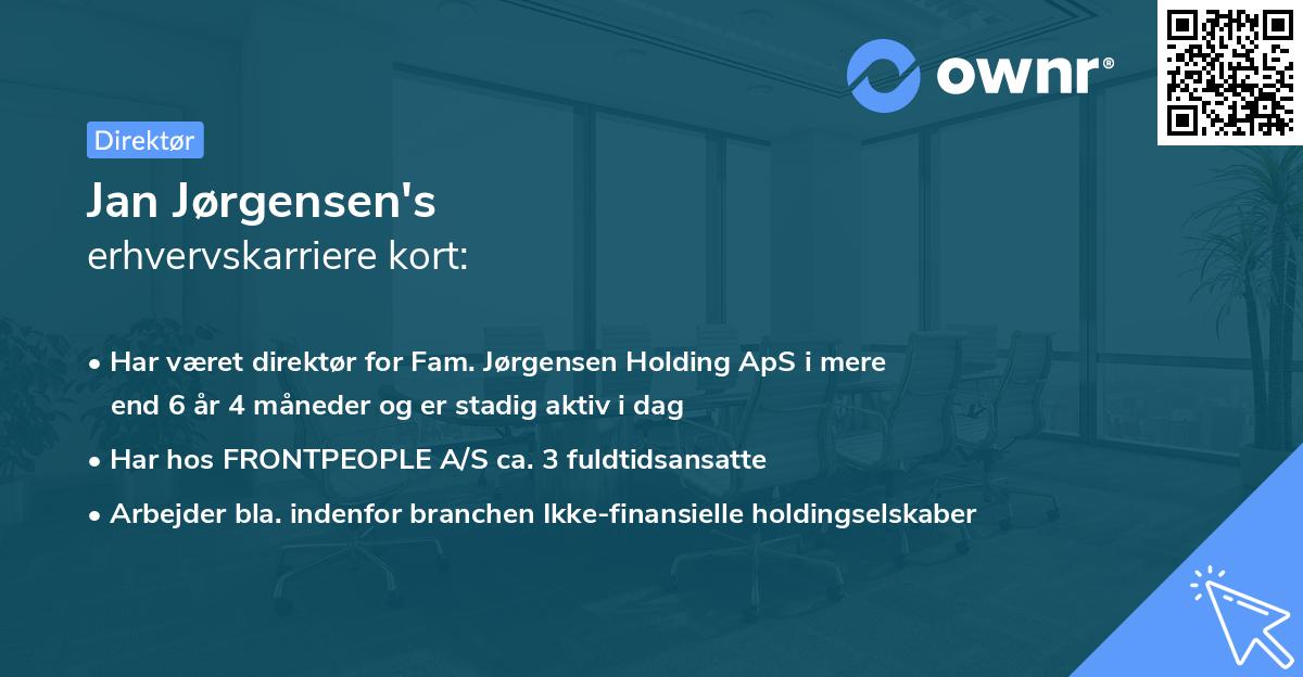 Jan Jørgensen's erhvervskarriere kort