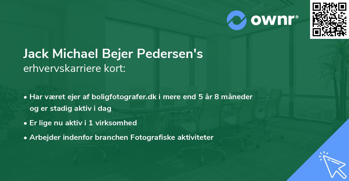 Jack Michael Bejer Pedersen's erhvervskarriere kort