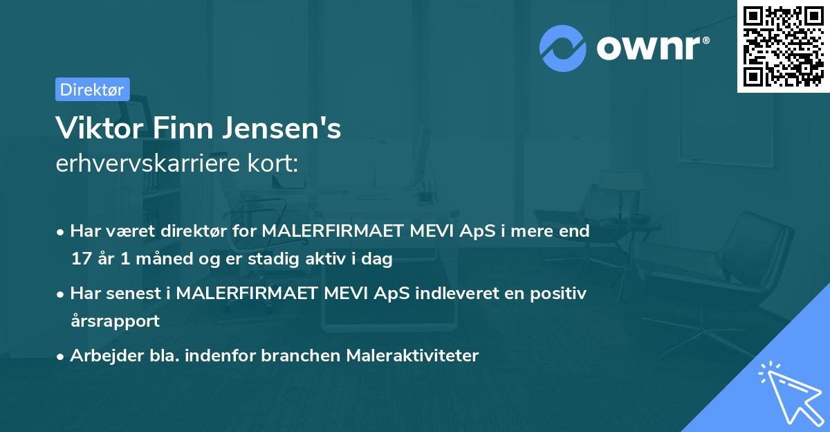 Viktor Finn Jensen's erhvervskarriere kort