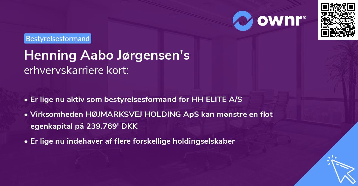 Henning Aabo Jørgensen's erhvervskarriere kort