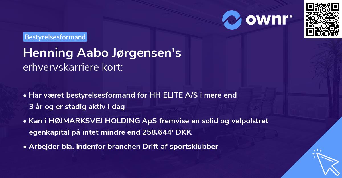 Henning Aabo Jørgensen's erhvervskarriere kort