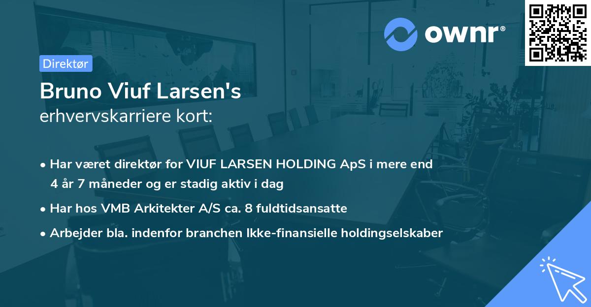 Bruno Viuf Larsen's erhvervskarriere kort