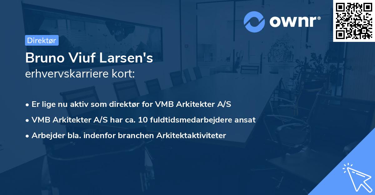 Bruno Viuf Larsen's erhvervskarriere kort