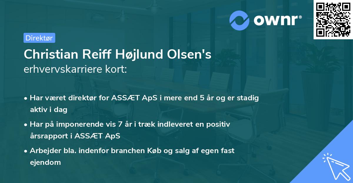 Christian Reiff Højlund Olsen's erhvervskarriere kort
