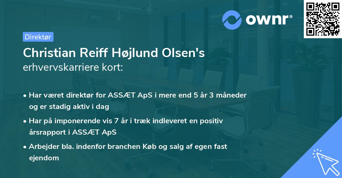 Christian Reiff Højlund Olsen's erhvervskarriere kort