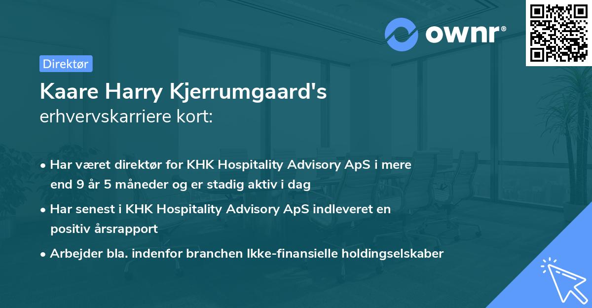 Kaare Harry Kjerrumgaard's erhvervskarriere kort