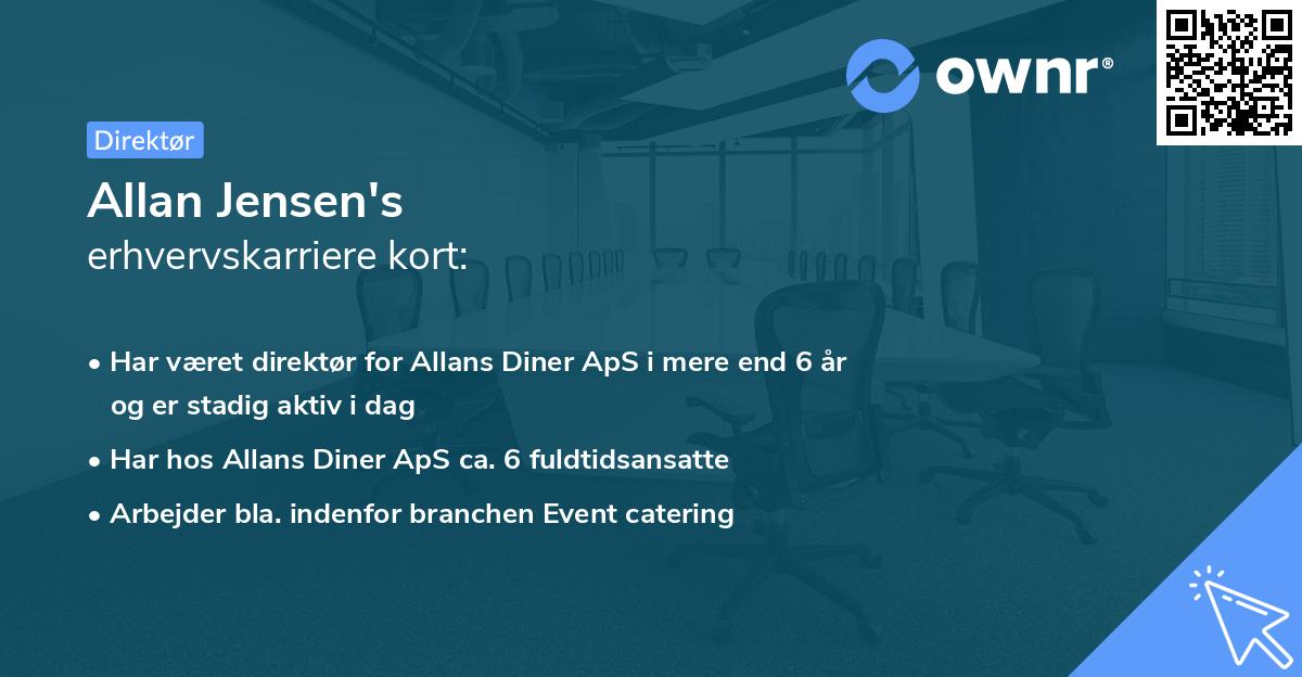 Allan Jensen's erhvervskarriere kort
