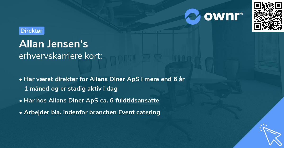 Allan Jensen's erhvervskarriere kort