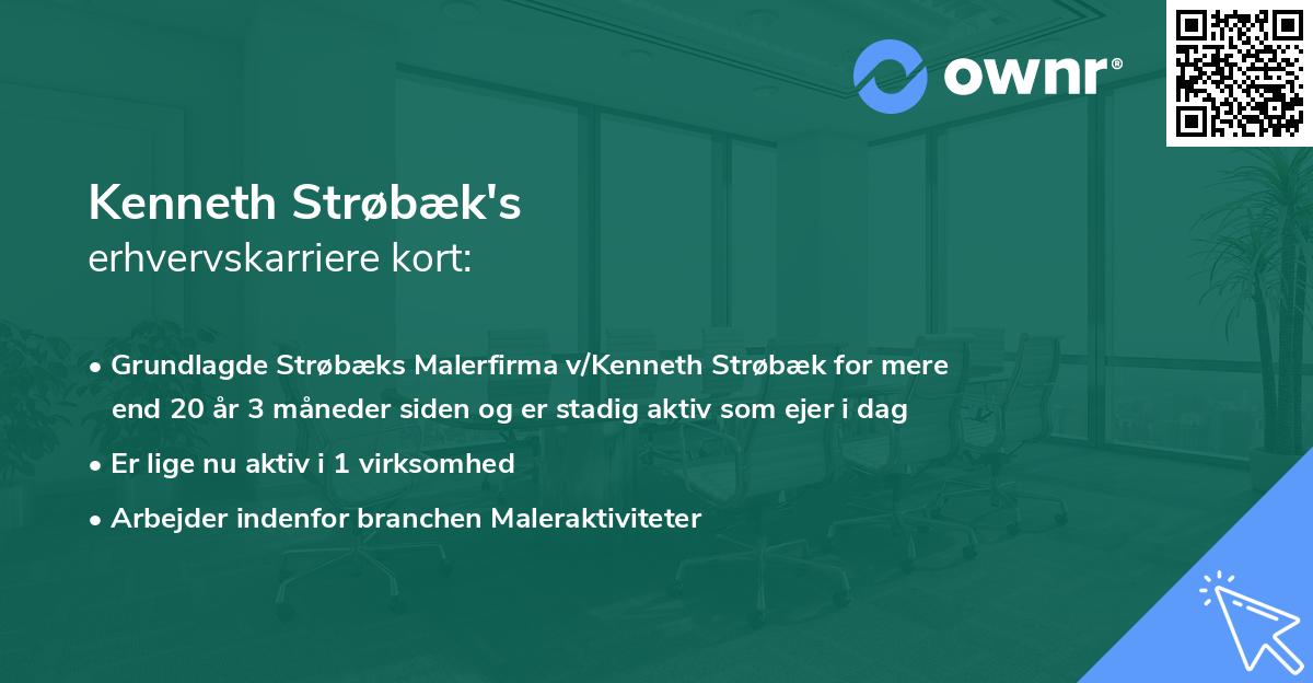 Kenneth Strøbæk's erhvervskarriere kort