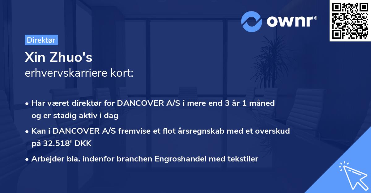 Xin Zhuo's erhvervskarriere kort