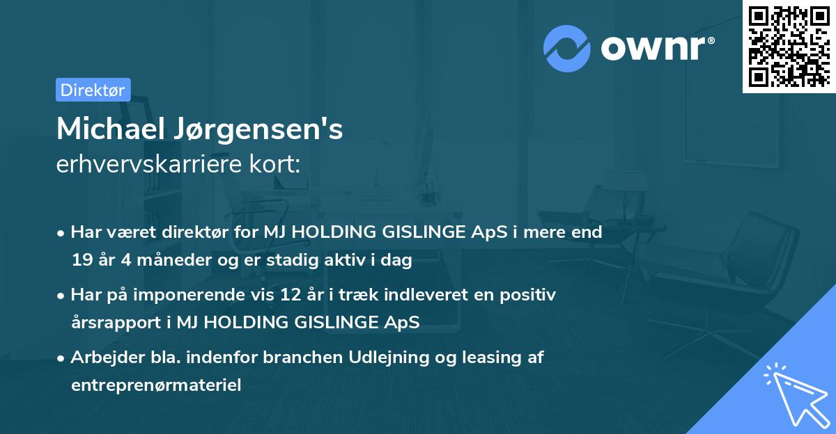 Michael Jørgensen's erhvervskarriere kort