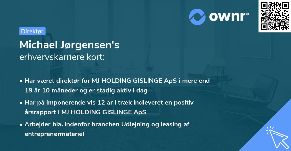 Michael Jørgensen's erhvervskarriere kort