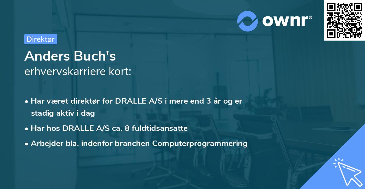 Anders Buch's erhvervskarriere kort