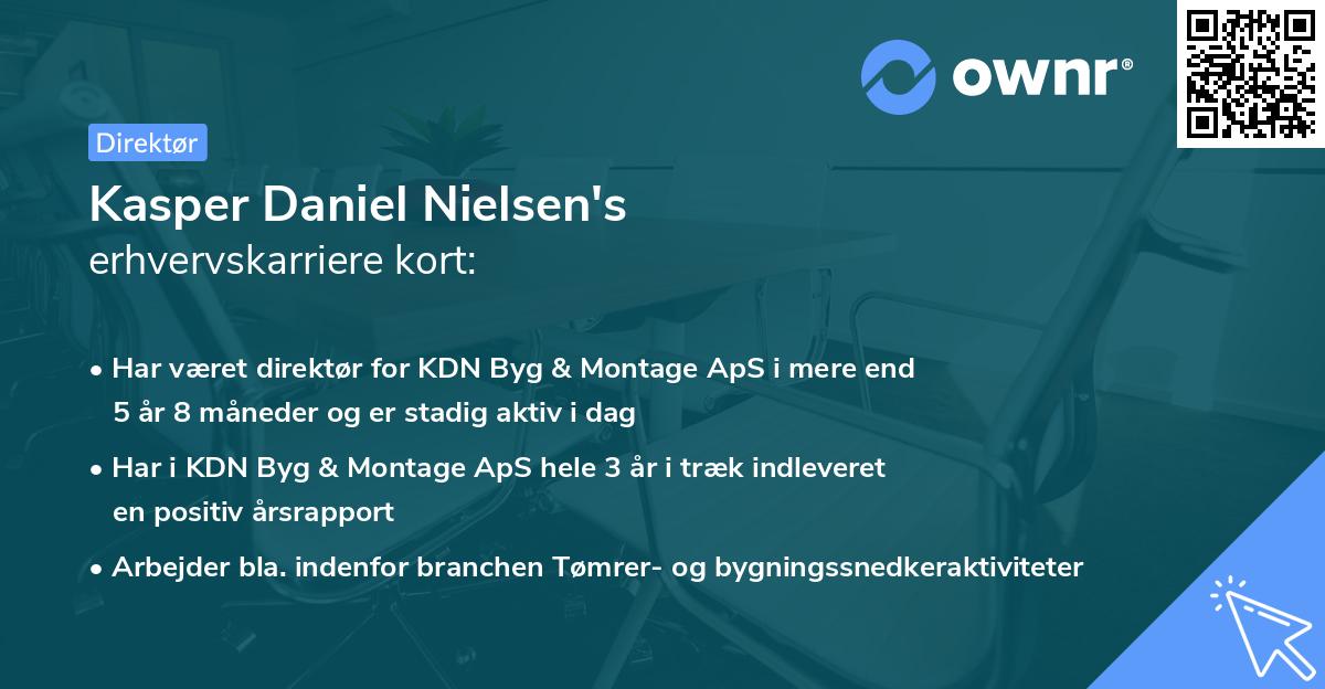 Kasper Daniel Nielsen's erhvervskarriere kort
