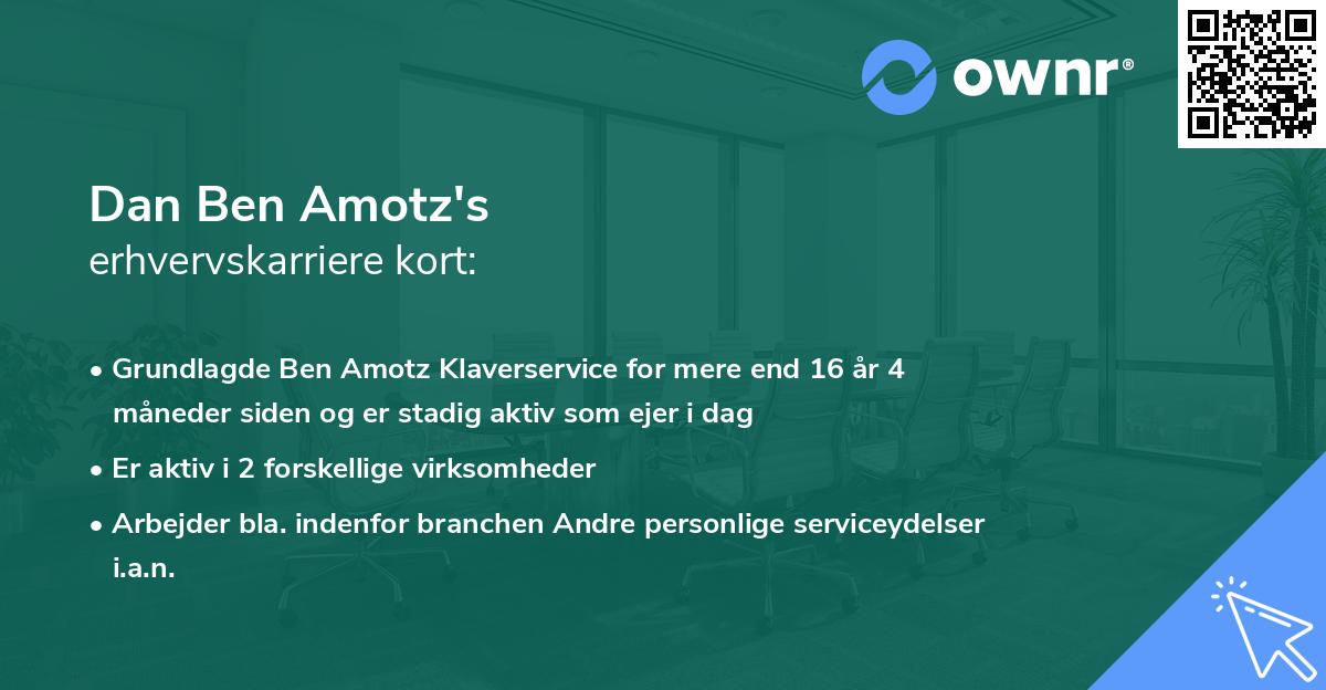 Dan Ben Amotz's erhvervskarriere kort