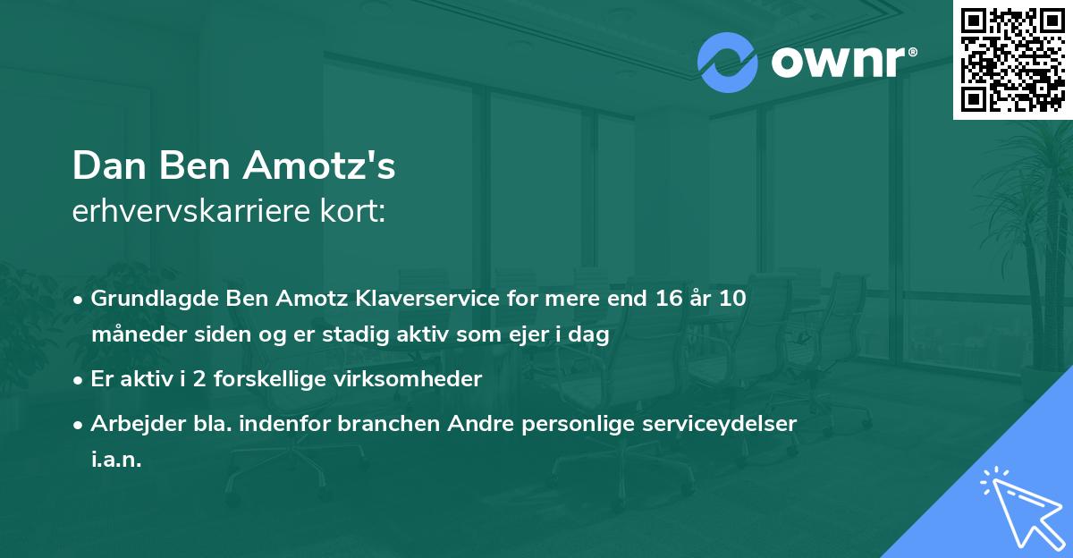 Dan Ben Amotz's erhvervskarriere kort