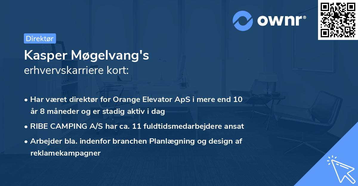 Kasper Møgelvang's erhvervskarriere kort