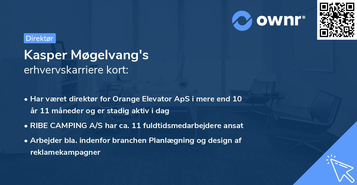 Kasper Møgelvang's erhvervskarriere kort