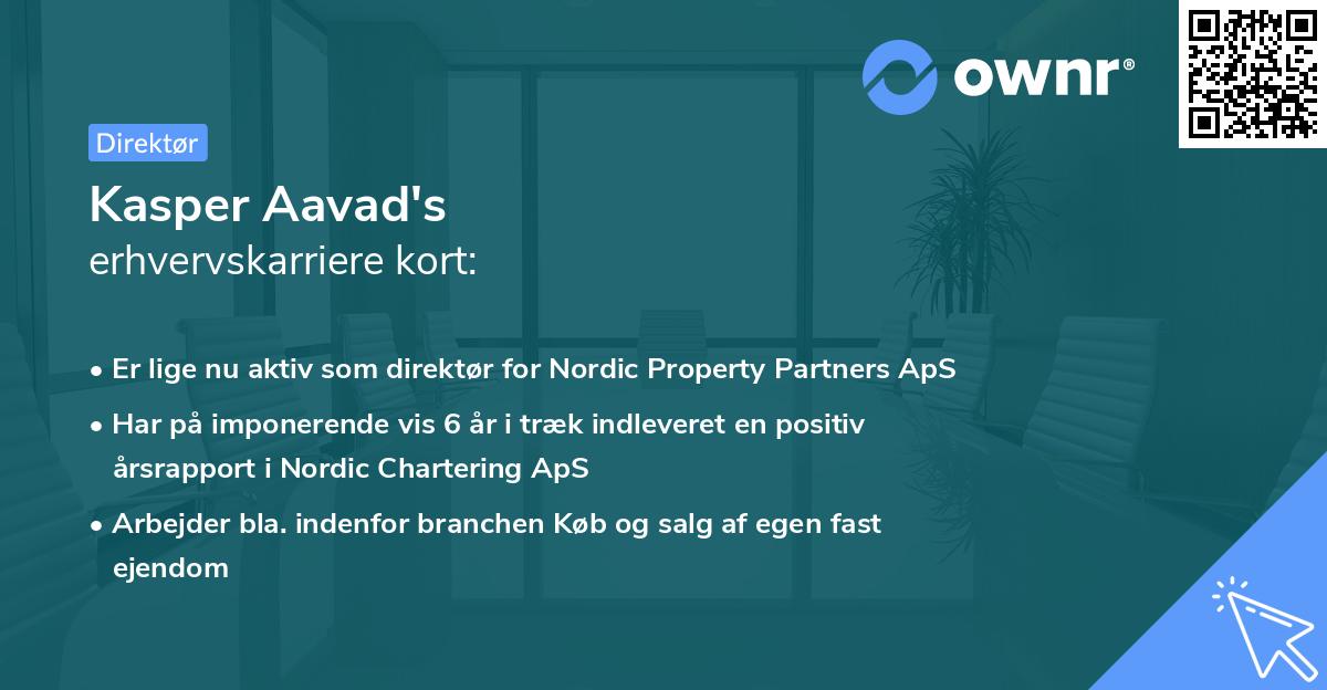 Kasper Aavad's erhvervskarriere kort
