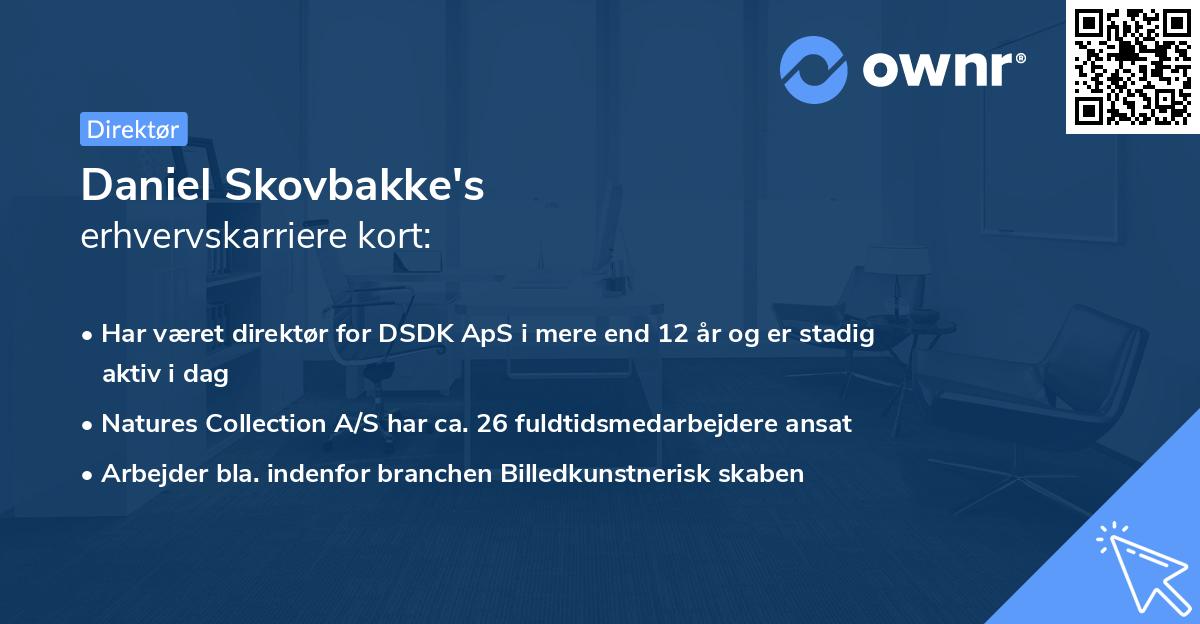 Daniel Skovbakke's erhvervskarriere kort